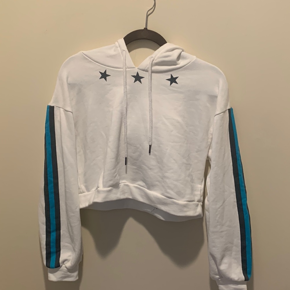 Dance & Marvel white cropped hoodie. Size small